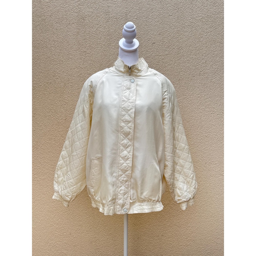 Vintage bomber ivory off white jacket